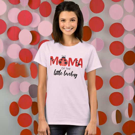 Mama of the Little Lovebug Birthday Party Shirt Tシャツ