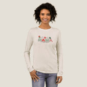 Mama of the Season Christmas Trees Long Sleeve T-S トライブレンドＴシャツ (正面全体)