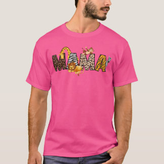 Mama ofhe Wild One Zoo Birthday Safari Jungle Fami Tシャツ