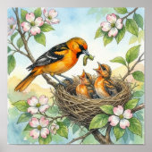 Mama Oriole and Chicks Nursery ポスター (正面)