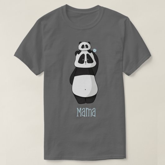 Mama Panda Bear Cute Baby Shower Premium  Tシャツ (デザイン正面)