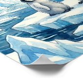 Mama Penguin and Chick Nursery ポスター (角)