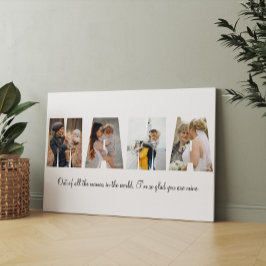 Mama Photo Collage 4写真 |母の日の贈り物 キャンバスプリント