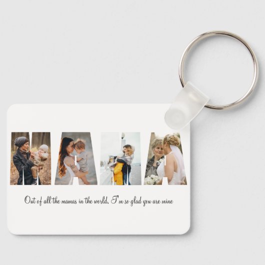 Mama Photo Collage Keychain for Mother's day キーホルダー (正面)