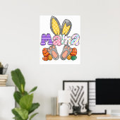 mama rabbit (2), retro, vintage ポスター (ホームオフィス)