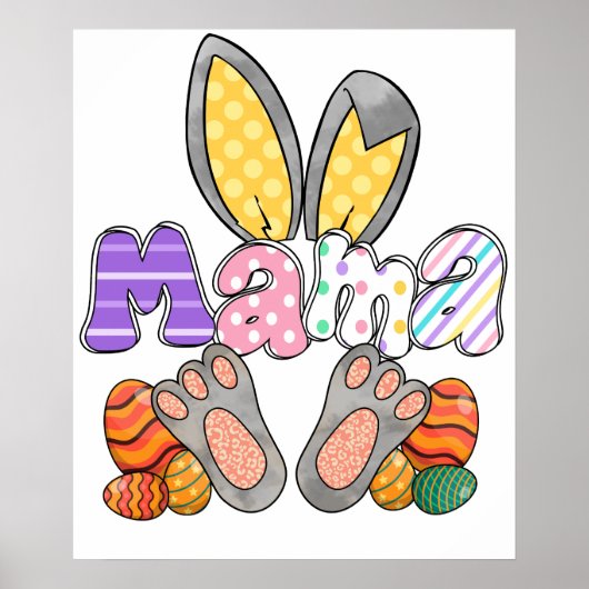 mama rabbit (2), retro, vintage ポスター (正面)