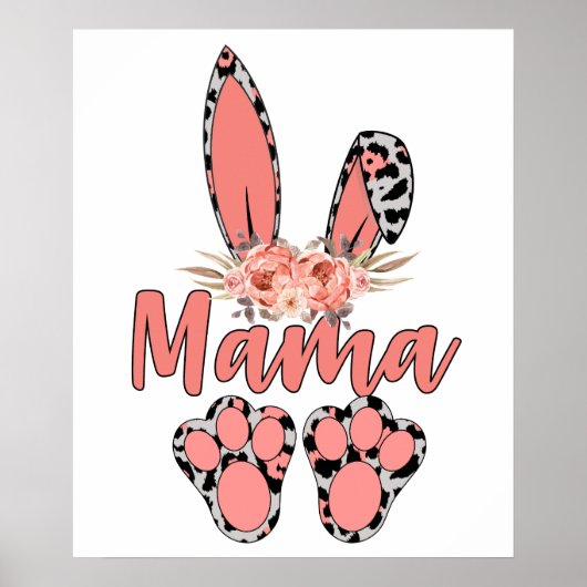 mama rabbit, retro, vintage ポスター (正面)