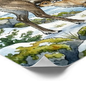 Mama Reindeer and Calf Nursery ポスター (角)