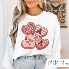 Mama Retro Groovy,Hearts Mama, Mother's Day, スウェットシャツ