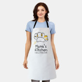 Mama’s Kitchen Lady Chef Personalized Apron エプロン (着用した状態)