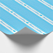 Mama`s Liebling blau mit Herzen ラッピングペーパー (角)
