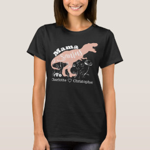 Mama Saurus – ピンクTレックスシルエット Tシャツ