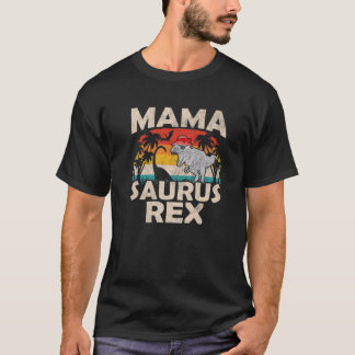 Mama Saurus Rex Funny Dinosaur Tyrannosaurus Vinta Tシャツ