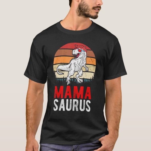 Mama Saurus   Vintage Dinosaurs Dinosaurs Tシャツ (正面)