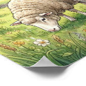 Mama Sheep and Lamb Nursery ポスター (角)