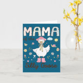 Mama Silly Goose First Birthday Illustration カード (黄色い花)