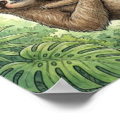 Mama Sloth and Baby Nursery ポスター (角)