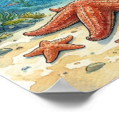 Mama Starfish and Babies Nursery ポスター (角)