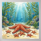 Mama Starfish and Babies Nursery ポスター (正面)