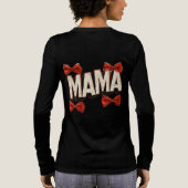 Mama Strong: 4つの赤いリボンと強い心 Tシャツ (背面)