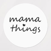 Mama Things First Mothers Day New Mom ラベル (デザイン1)