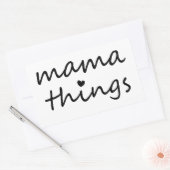 Mama Things First Mothers Day New Mom 長方形シール (封筒)