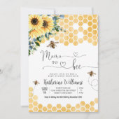 Mama To Beat Honey Bee Baby Shower 招待状 (正面)