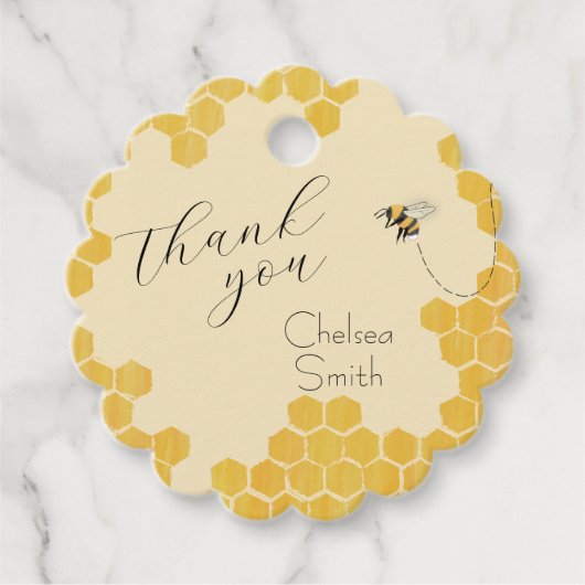 Mama to Bee Baby Shower フェイバータグ (正面)