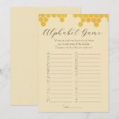 Mama to Bee Baby Shower Game 招待状 (正面/裏面)