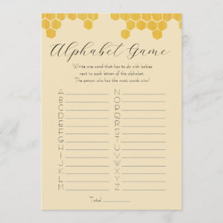 Mama to Bee Baby Shower Game 招待状