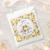 Mama to Bee Flowers and Bees Honey Baby Shower フェイバーバッグ (クリップ留めされた状態)