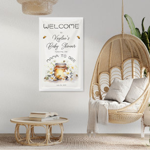 Mama to Bee Flowers and Bees Honey Baby Shower 横断幕