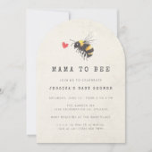 Mama to Bee Honeyハートフォトベビーシャワー 招待状 (正面)