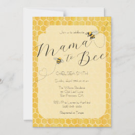 Mama to Bee Honeybee Baby Shower マグネット招待状