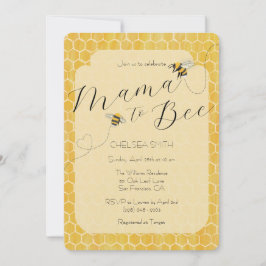 Mama to Bee Honeybee Baby Shower 招待状