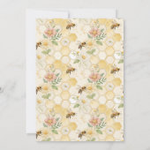 Mama to Bee Honeycomb Bee Custom Baby Shower 招待状 (裏面)