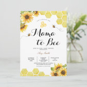 Mama to Bee Wildflower Baby Shower  招待状 (スタンド正面)