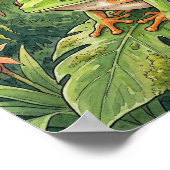 Mama Tree Frog and Froglets Nursery ポスター (角)