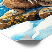 Mama Walrus and Calf Nursery ポスター (角)