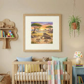 Mama Warthog and Piglets Nursery Poster ポスター