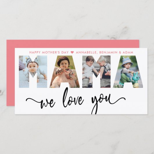 Mama We Love You Photo Collage (正面/裏面)