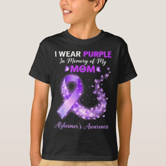 Mama wear purple in memory of mom alzheimer’s tシャツ (正面)