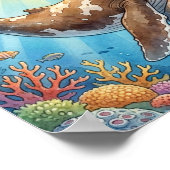 Mama Whale and Calf Nursery ポスター (角)