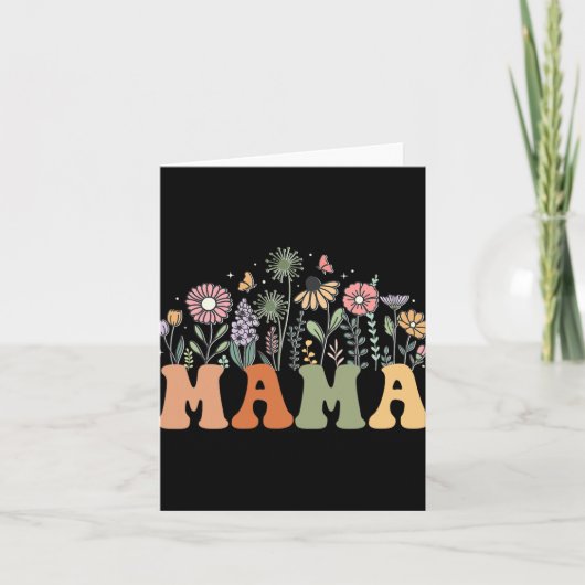 Mama Wildflower Floral Birthday Baby Shower New Ma カード (正面)