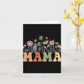 Mama Wildflower Floral Birthday Baby Shower New Ma カード (黄色い花)