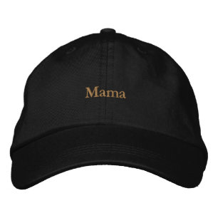 Mama Wordプリントママキャップ サイザルテキストカラーハット 刺繍入りキャップ