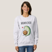 MAMACADO 面白い 妊娠Tシャツ | アボカドママ スウェットシャツ (正面フル)