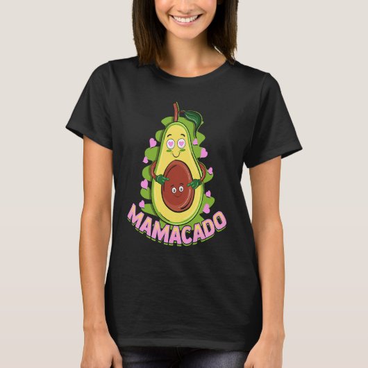 Mamacado Avocado Mom Cute Pregnant Mamacado Tシャツ (正面)