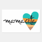 Mamacita ・ 80のハート 長方形シール (正面)