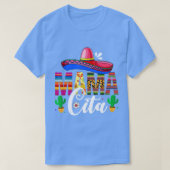Mamacita Cinco De Mayo Leopard Fiesta Mexican Moth Tシャツ (デザイン正面)